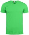 Heren T-shirt V Hals Clique Basic 029035 Appel Groen